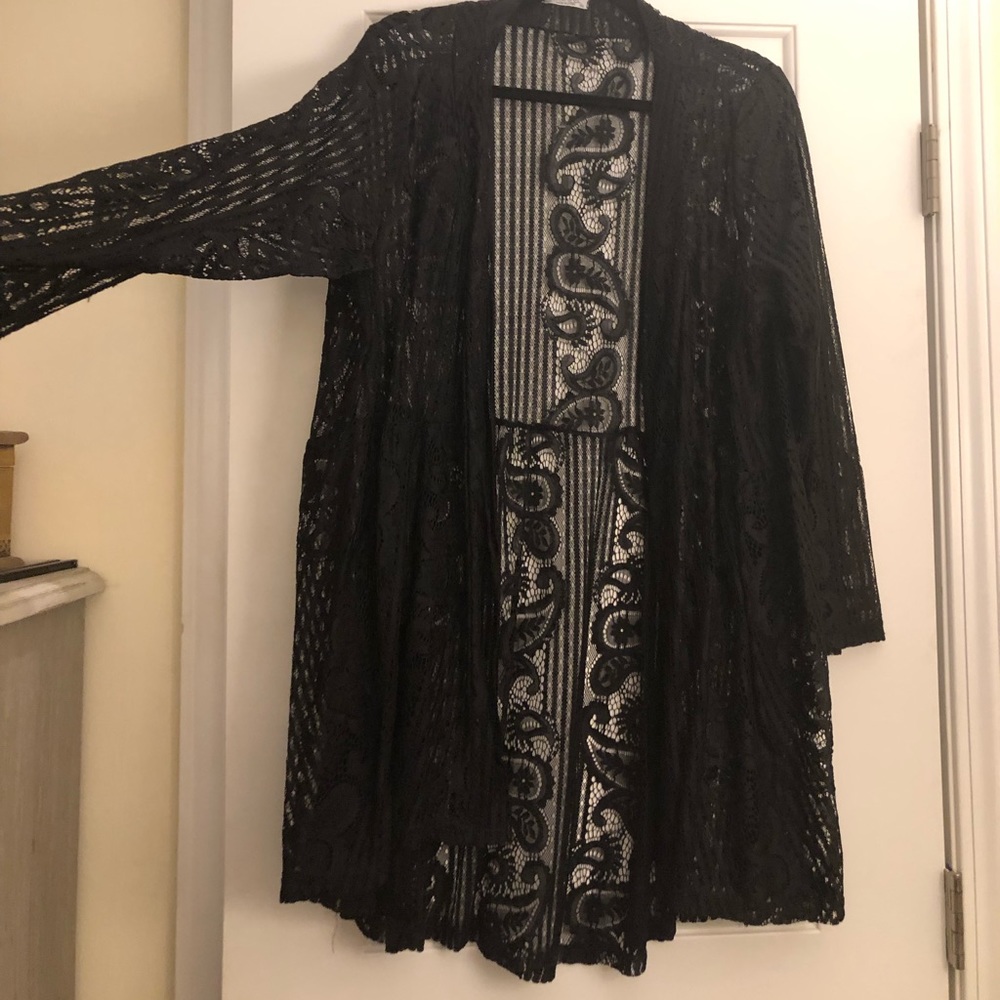 Lace Hi-low cardigan